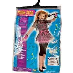 New Forum Punk Rock Star Girls Halloween Costume Child's Small (4-6) Cosplay